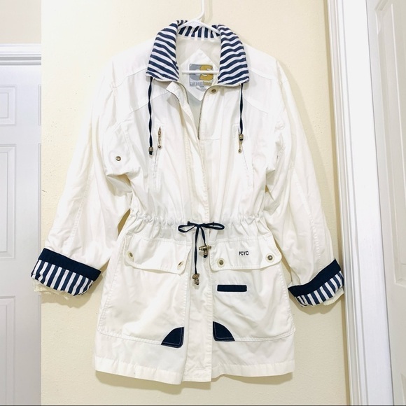VTG CURRENT-SEEN•White Nautical Jacket Women S - Picture 1 of 11